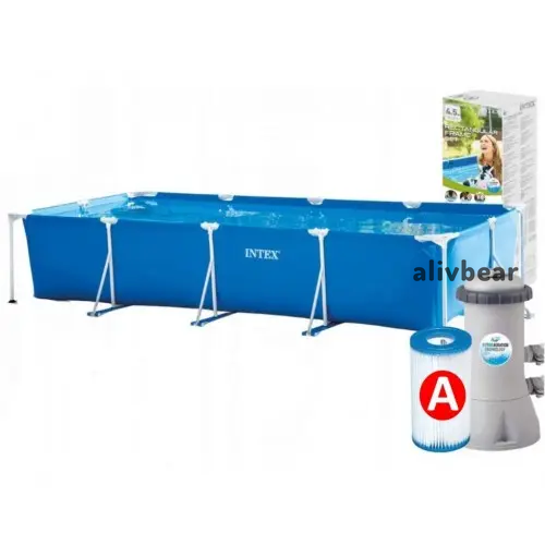Каркасний сімейний прямокутний басейн Intex "Mini Frame Pool" 28274 7127л