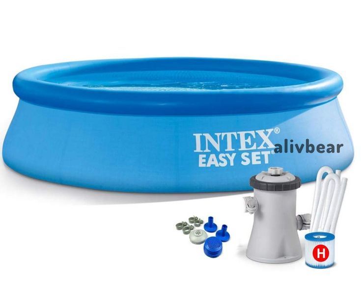 Надувний сімейний басейн фільтр-насос у комплекті 305*61см Intex 28118 3077л (IGR24)
